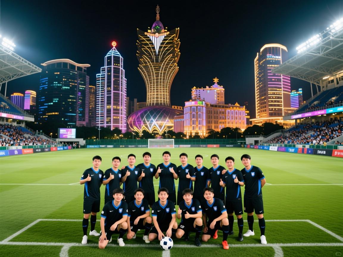 澳门城市灯火辉煌，团队合作赢得胜利